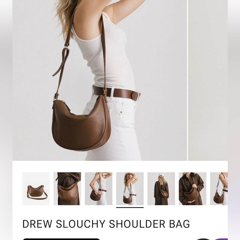 GIGI PIP Chocolate Drew Slouchy Bag